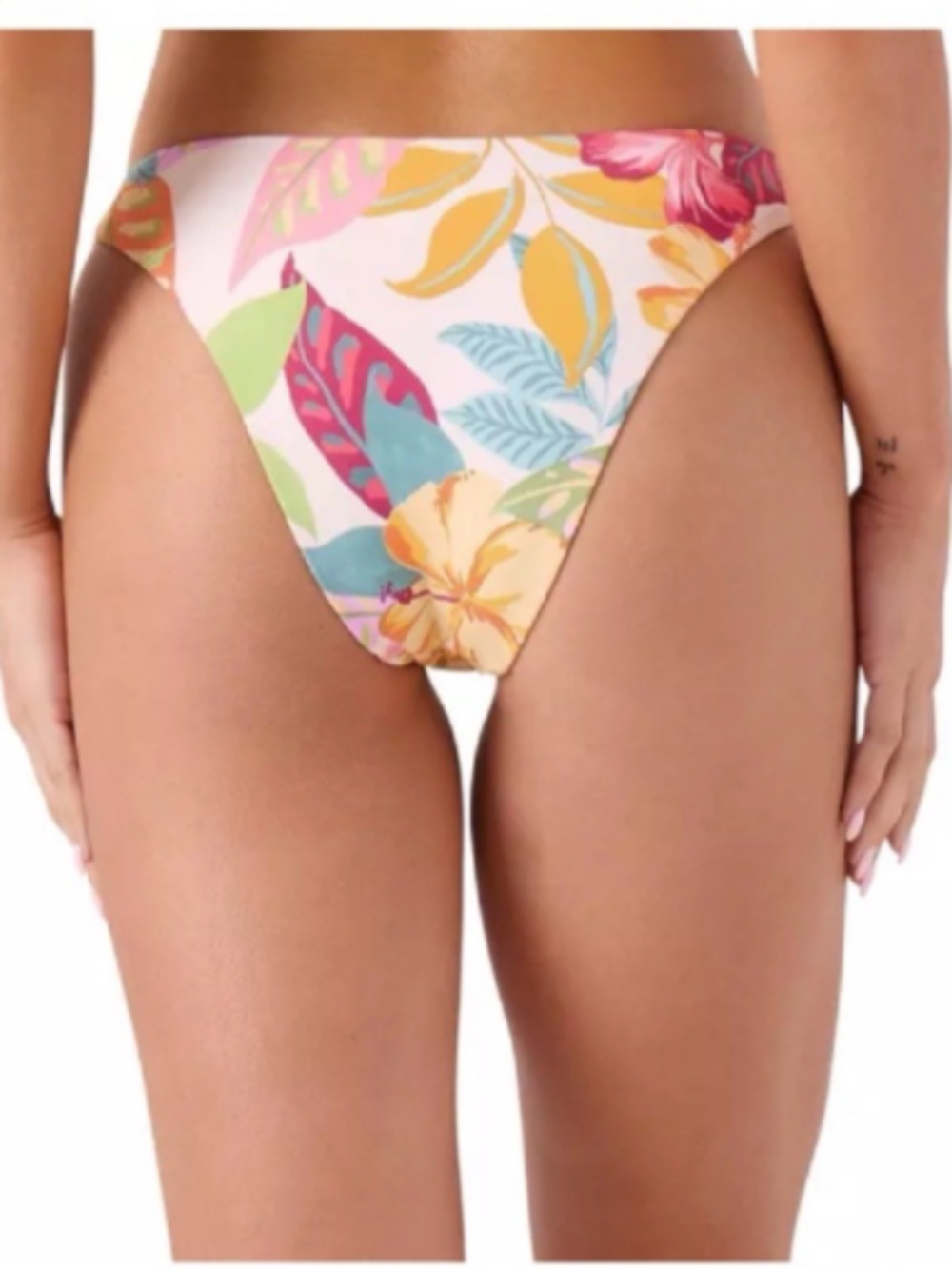 Roxy Women's Hot Tropic Reversible Scoop Cheeky Bikini Bottoms Swim Size M 11834